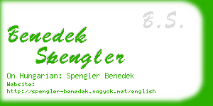 benedek spengler business card